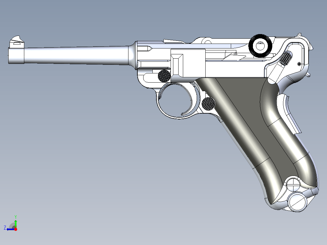 鲁格1904型 仿古手枪模型