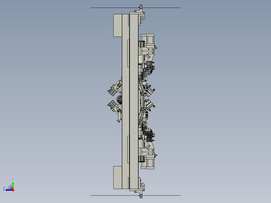 德系变位机焊接夹具分总成3D