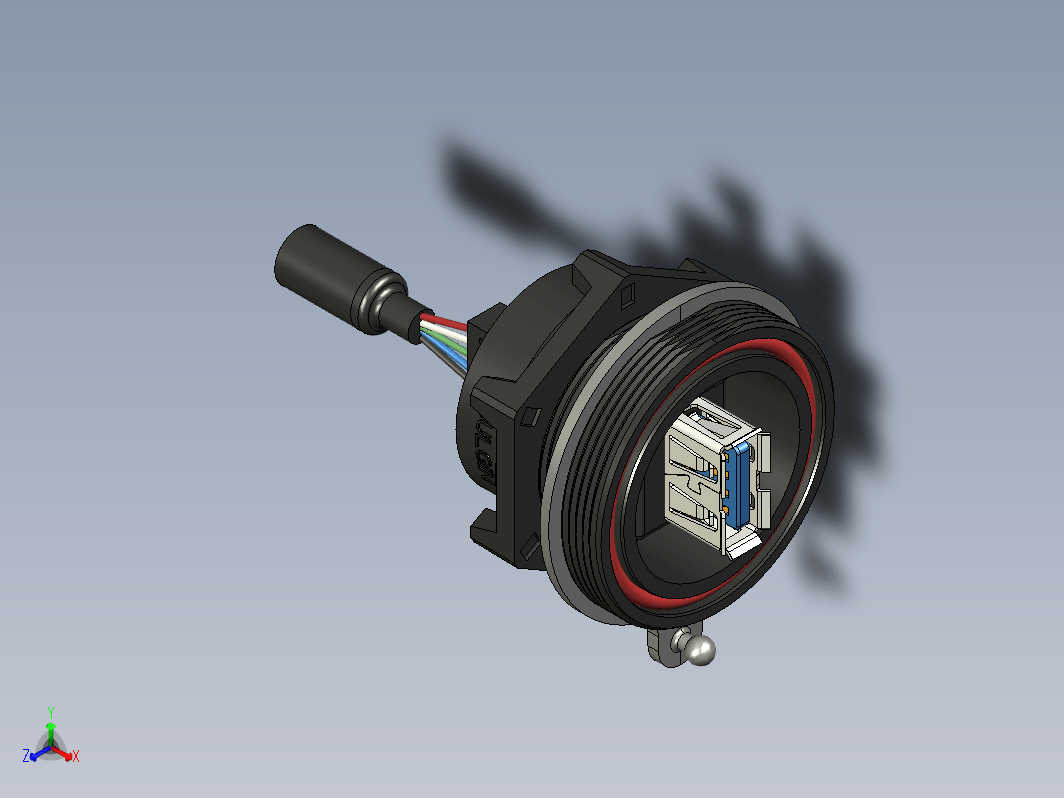 面板正面密封标准 USB A 型插座