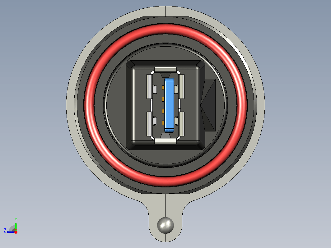 面板正面密封标准 USB A 型插座