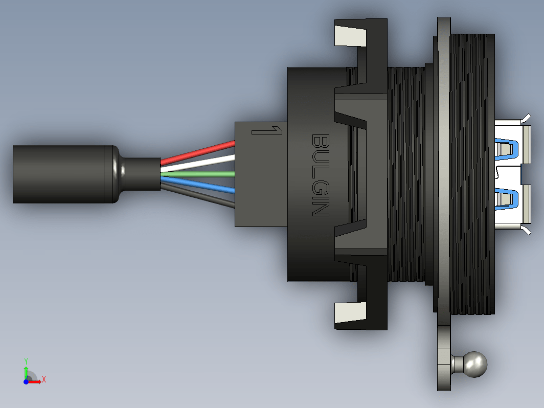 面板正面密封标准 USB A 型插座