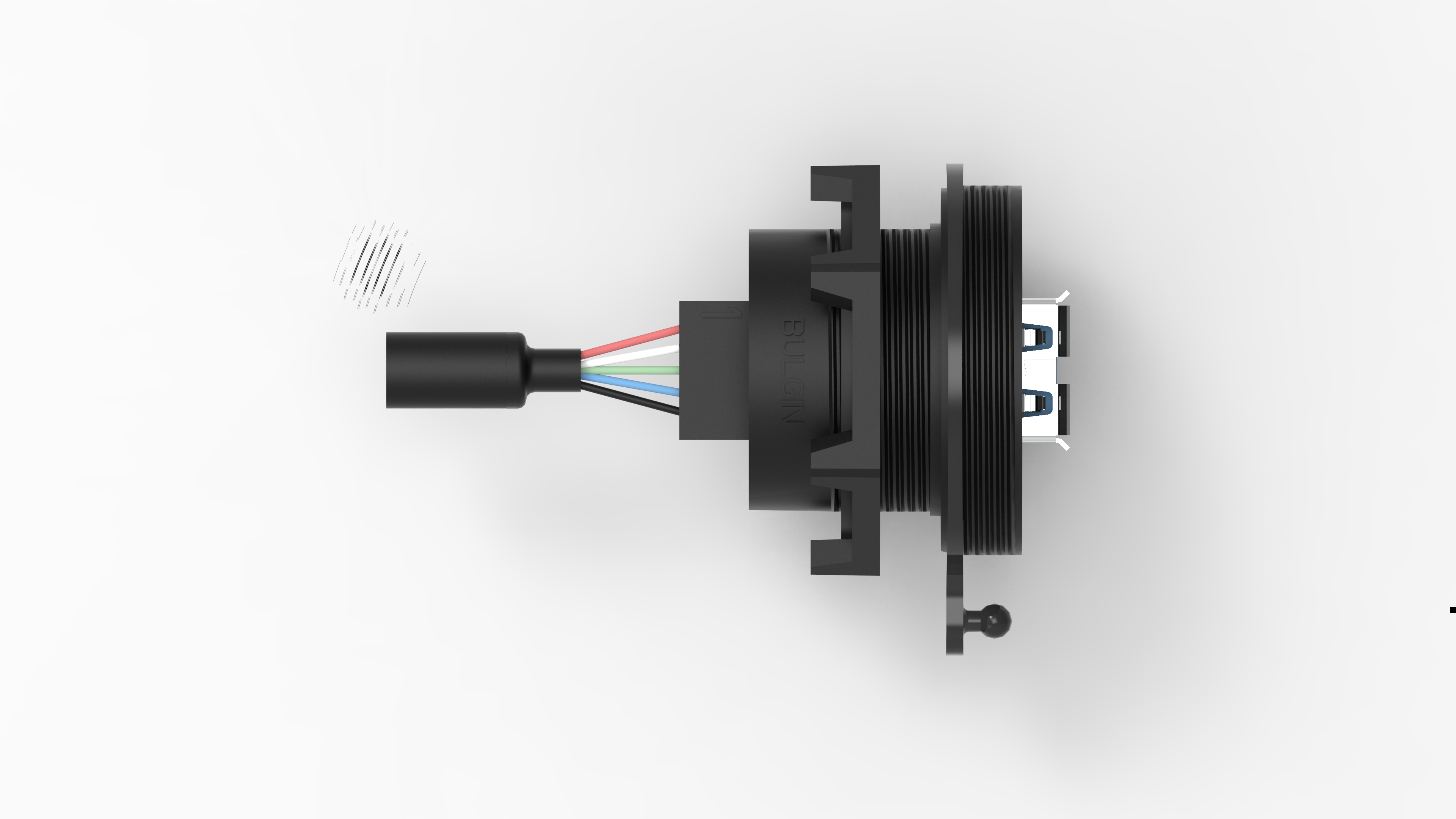 面板正面密封标准 USB A 型插座