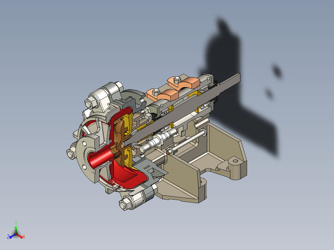 Centrifugal Pump离心泵半剖结构