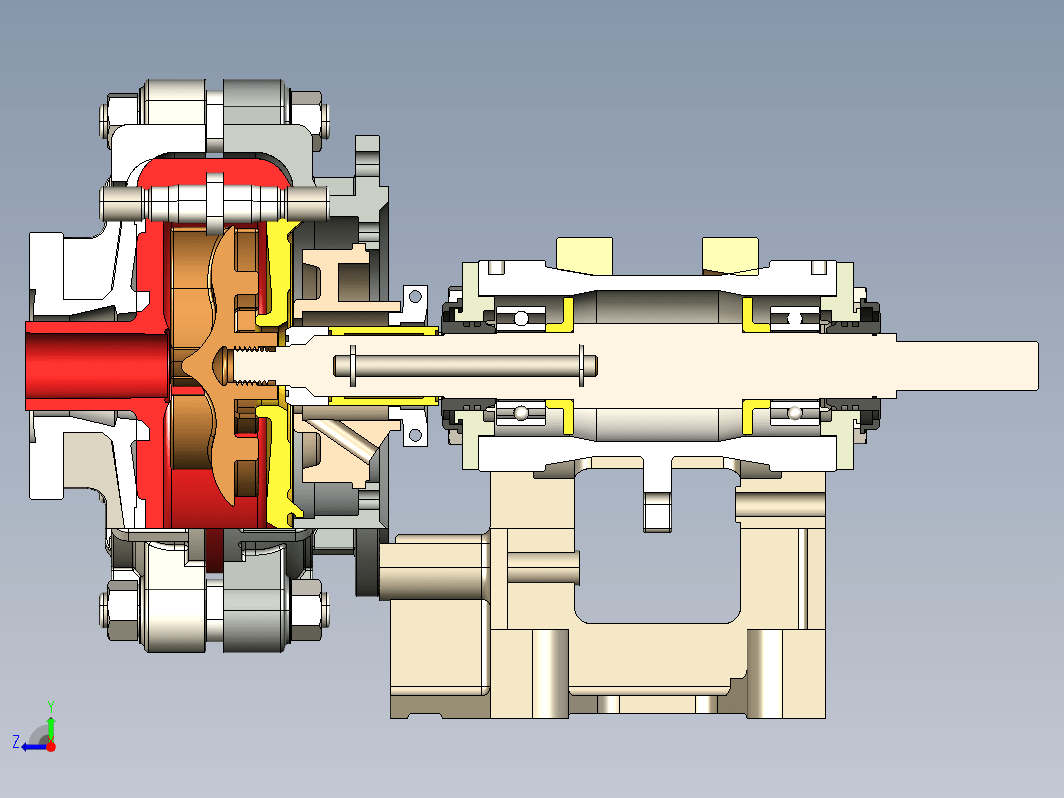 Centrifugal Pump离心泵半剖结构