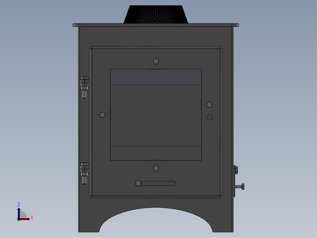 壁炉40CM CAD和PDF图纸+三维图 STP SW