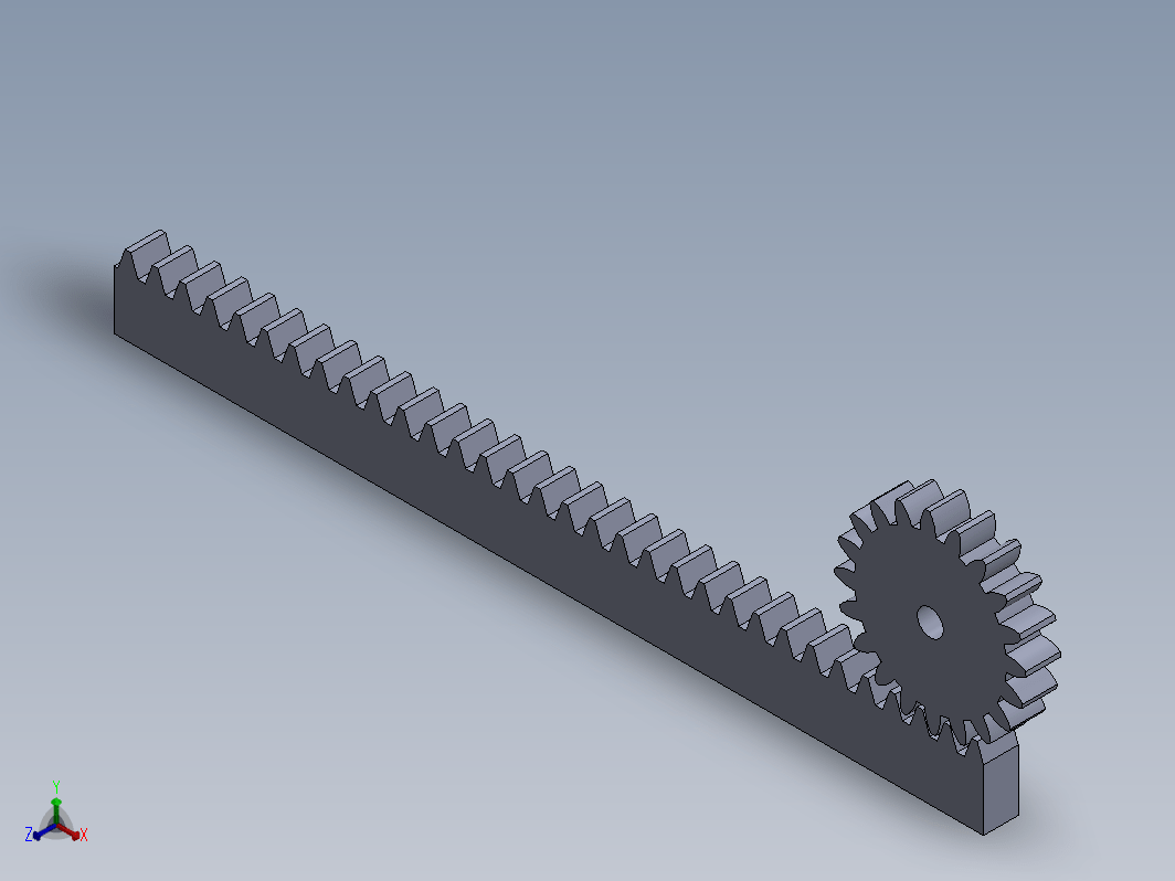 简单的齿条和小齿轮