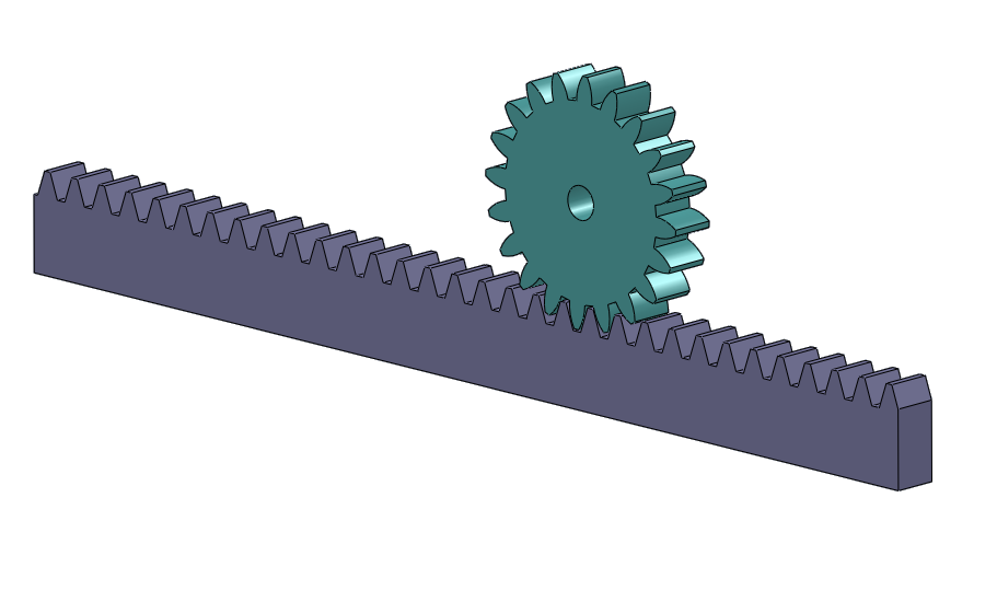 简单的齿条和小齿轮