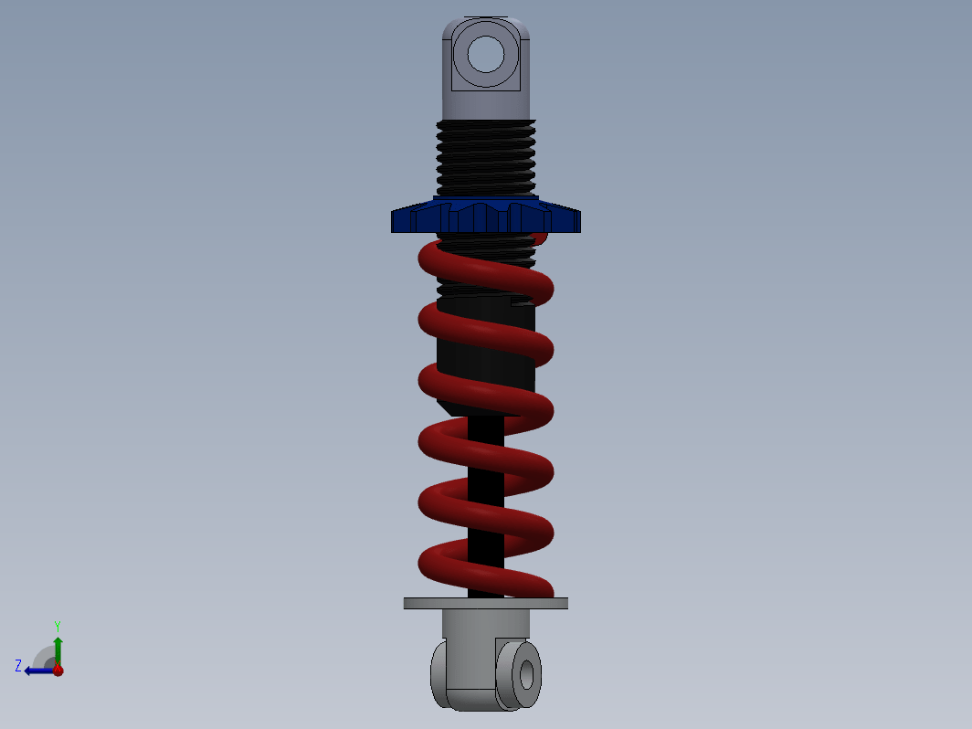 弹簧减震器设计三维SW2016带参
