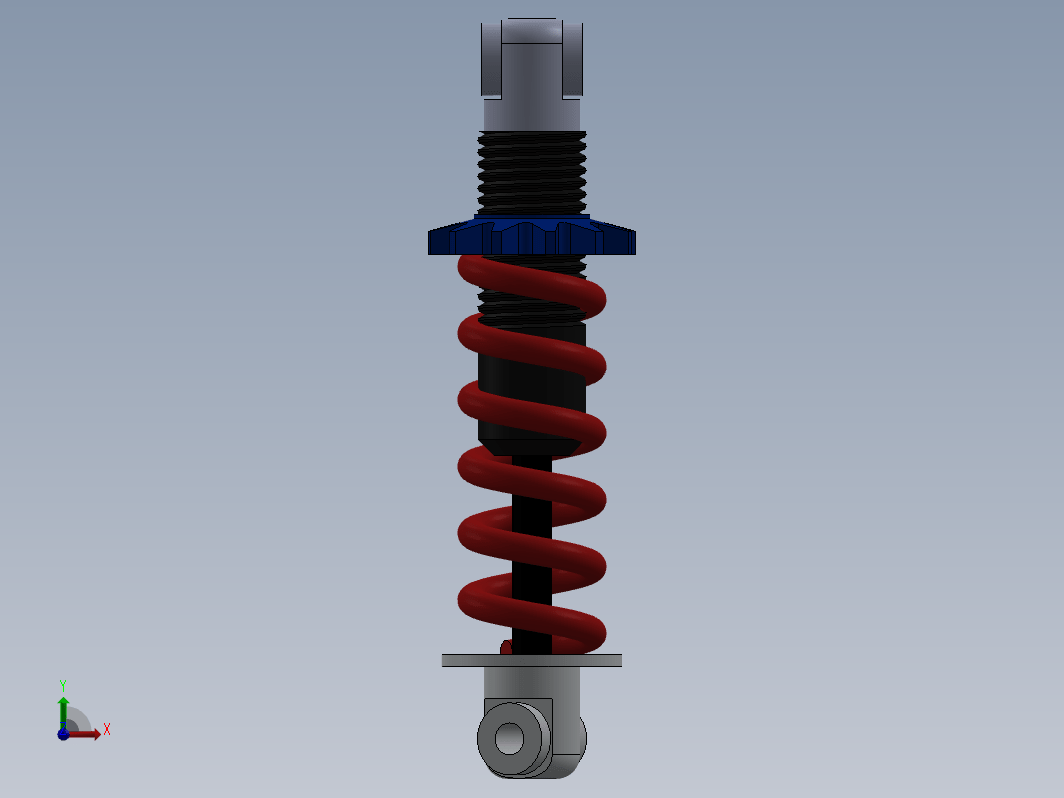 弹簧减震器设计三维SW2016带参