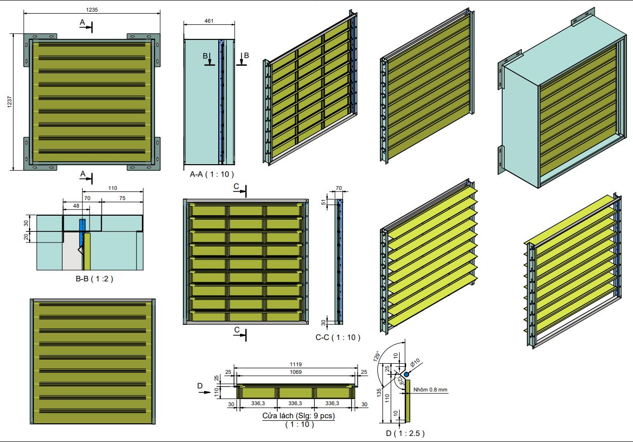 风扇百叶窗框架 Louver