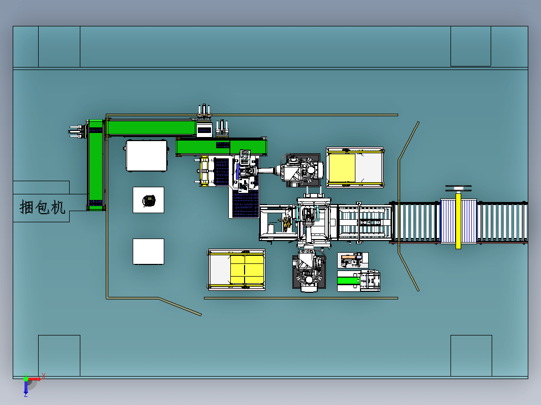 码垛双机器人协作装箱工作站