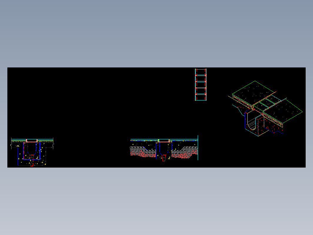 集水地沟CAD设计施工图-地沟014