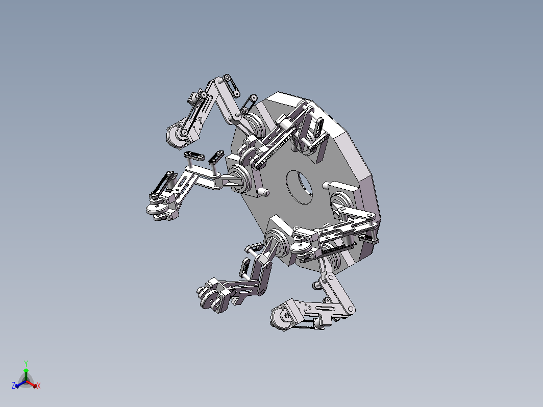 六足机器人（毕设sw18+cad+说明书）