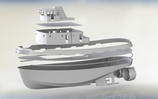 港口拖船结构 (Yarra Hull) Harbor Tug缩略图