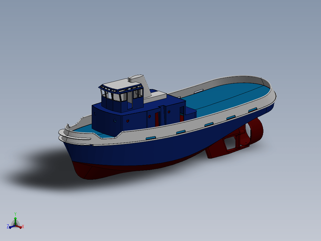 港口拖船结构 (Yarra Hull) Harbor Tug