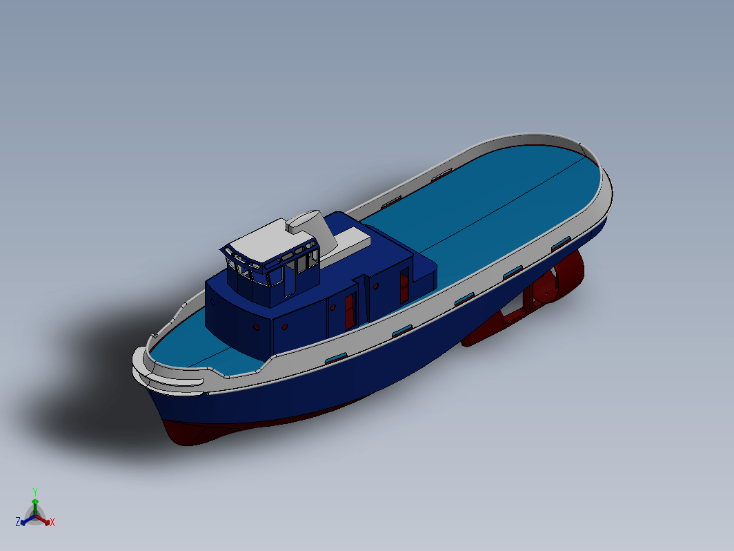 港口拖船结构 (Yarra Hull) Harbor Tug