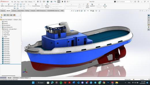 港口拖船结构 (Yarra Hull) Harbor Tug缩略图