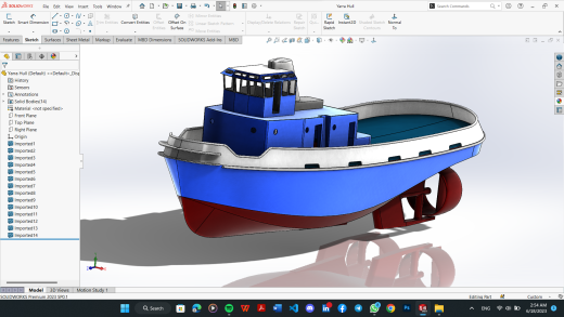 港口拖船结构 (Yarra Hull) Harbor Tug缩略图