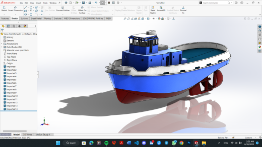 港口拖船结构 (Yarra Hull) Harbor Tug缩略图
