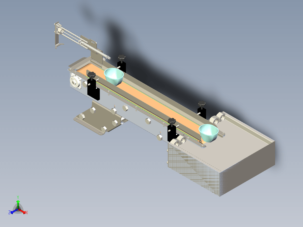碗件生产流水线输送机模型碗件生产流水线输送机模型