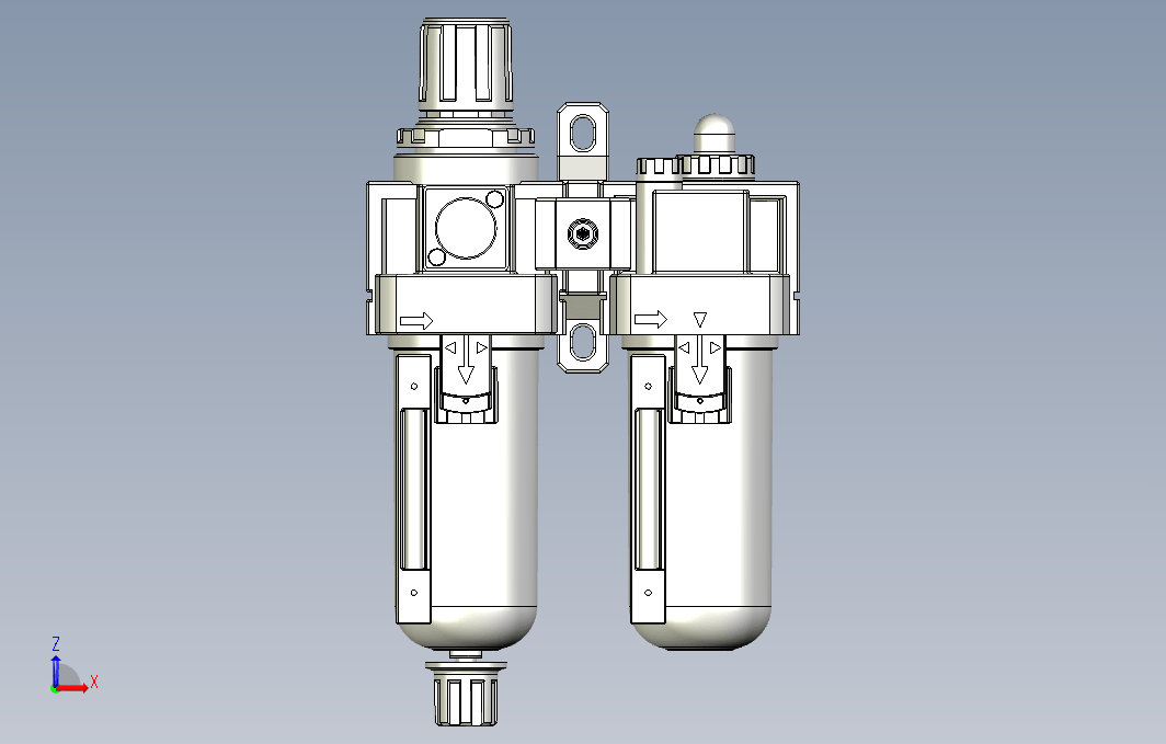 气源处理元件二点式组合3D-NFC-400-02-MG系列