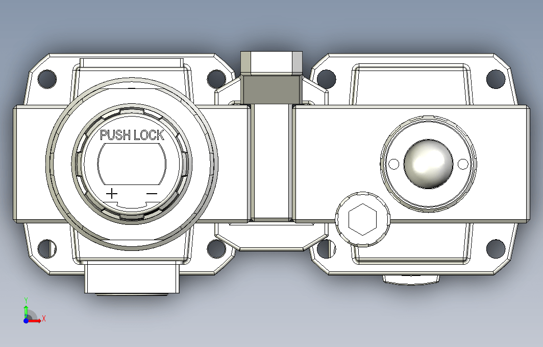 气源处理元件二点式组合3D-NFC-400-02-MG系列