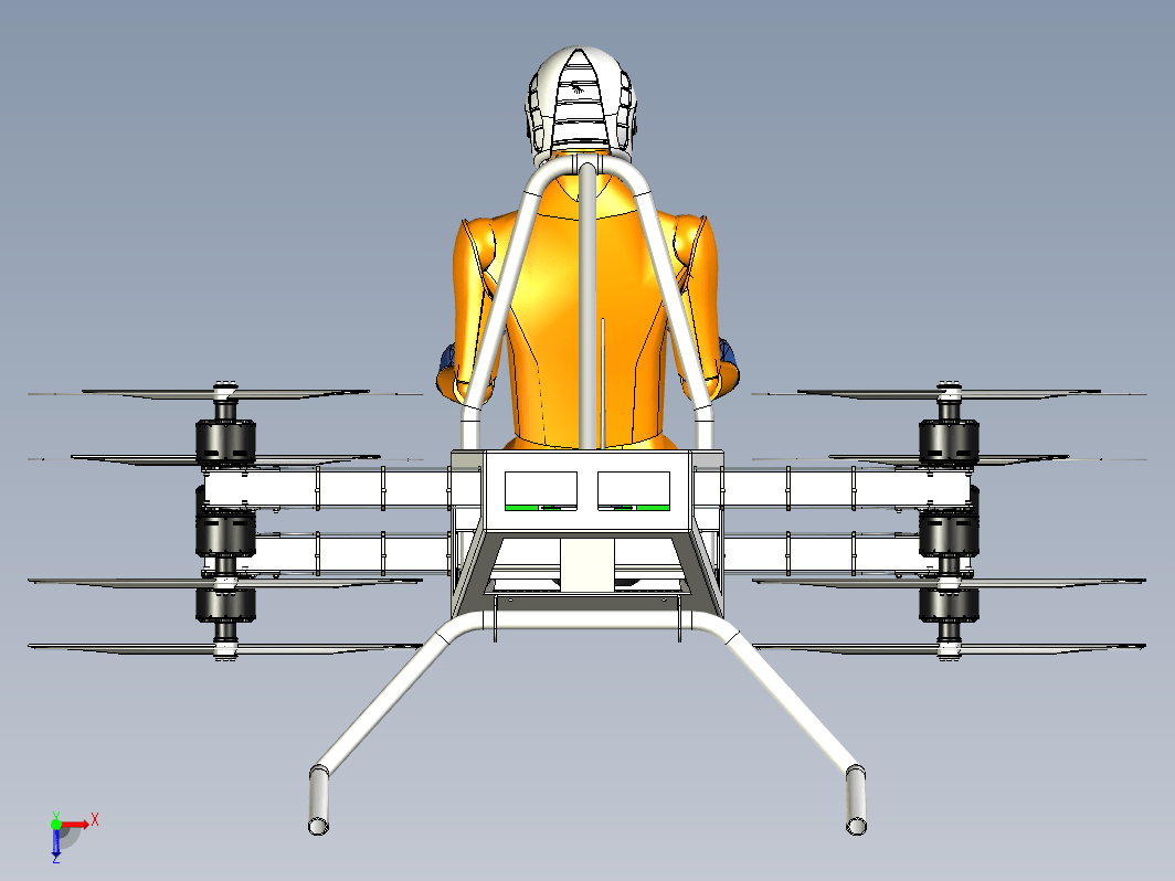 eVTOL载人驾驶飞机概念模型