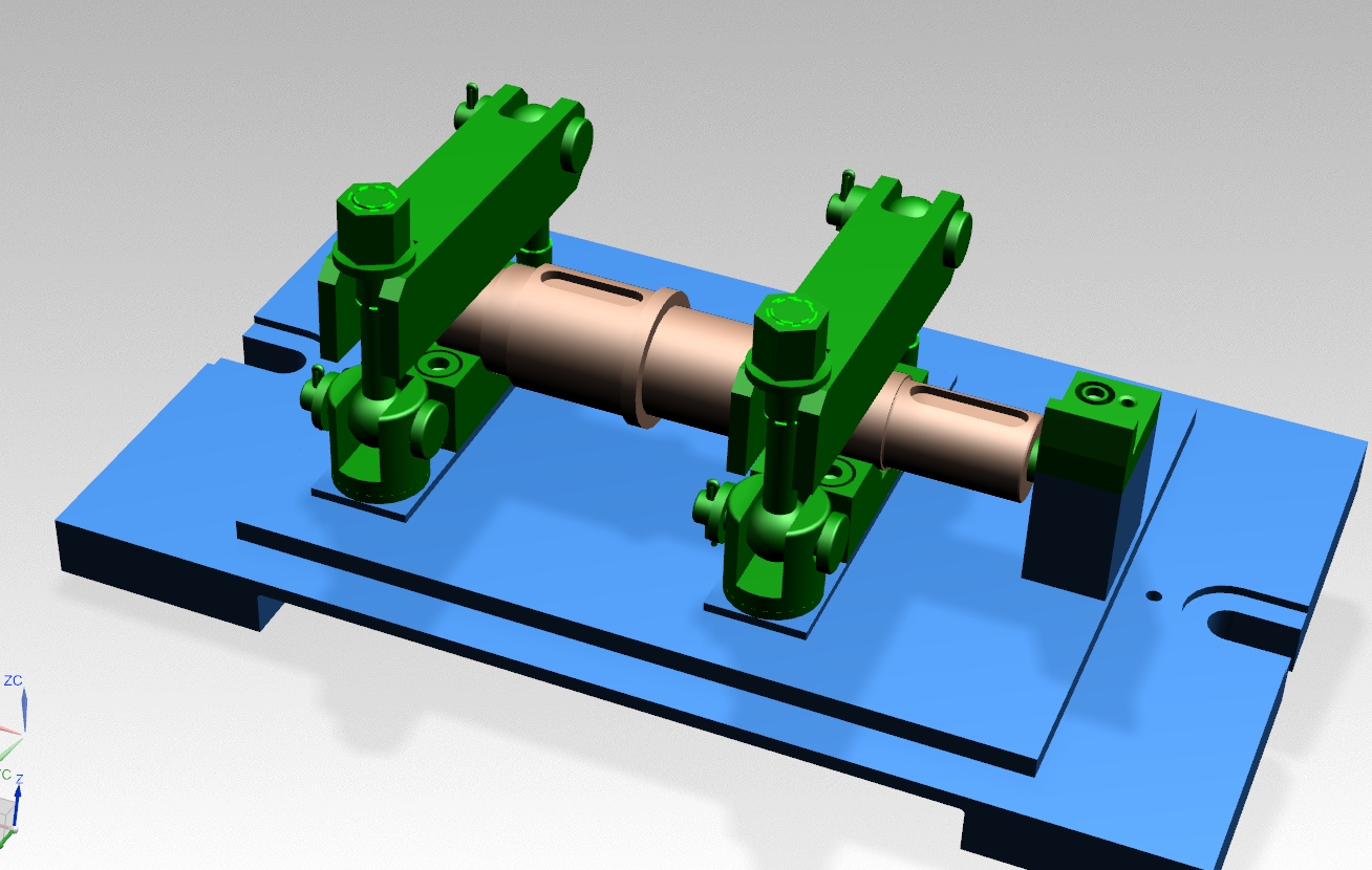 输出轴夹具设计图纸三维UG12.0带参+CAD+说明书