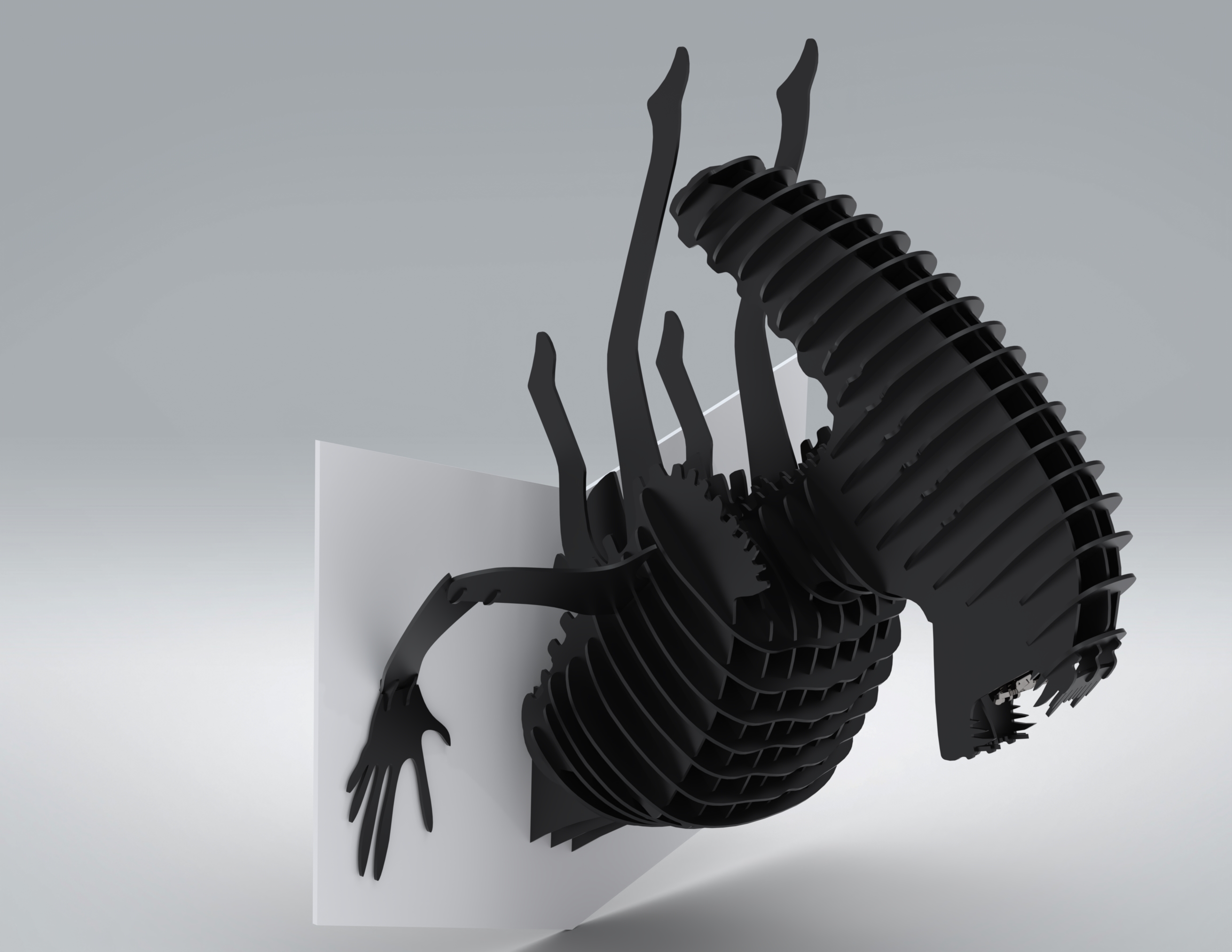 电影异形拼装模型 Xenomorph Trophy