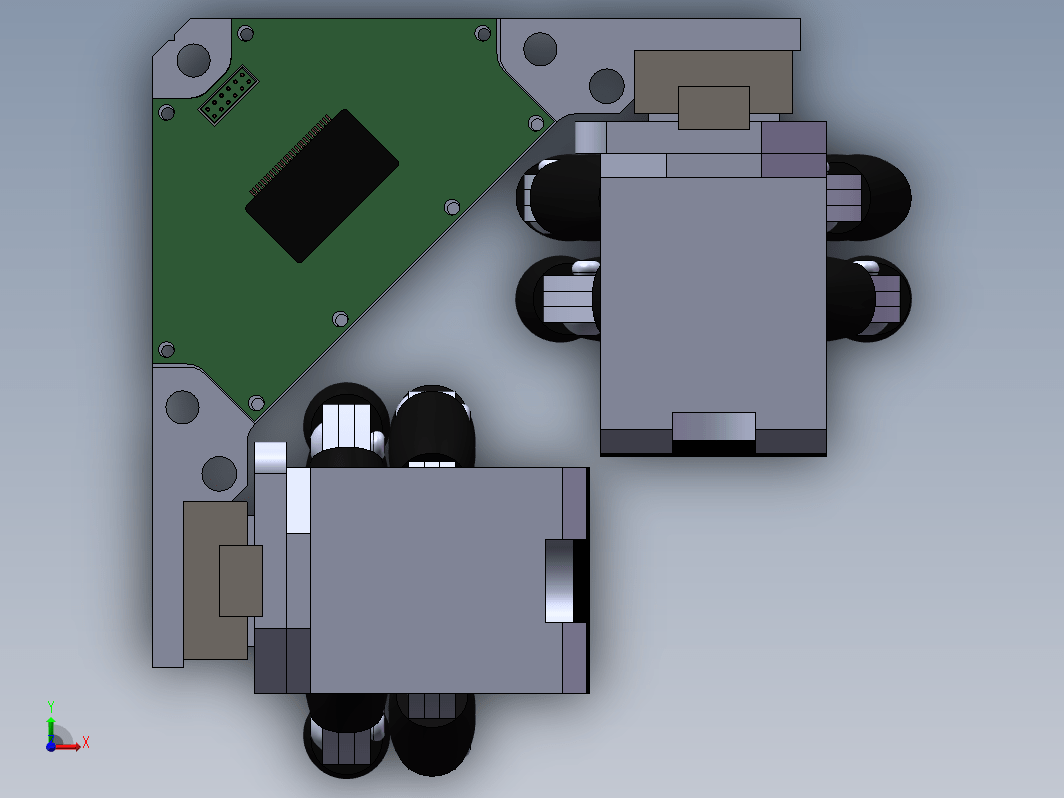 全方位平面定位系统 3D模型sw2018可编辑