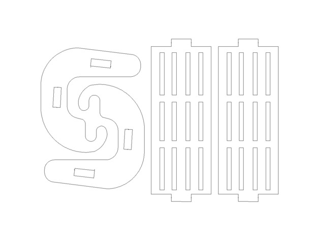 观光摩天轮模型激光雕刻图