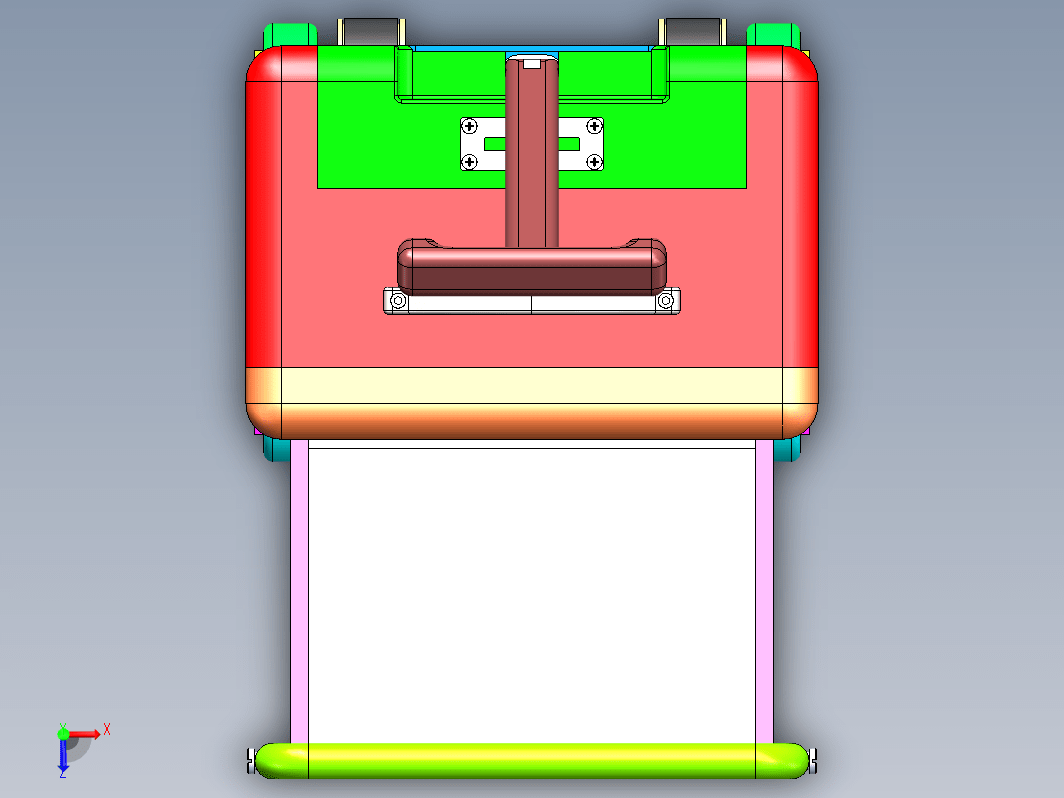 多功能行李箱三维SW2015带参+CAD+说明书