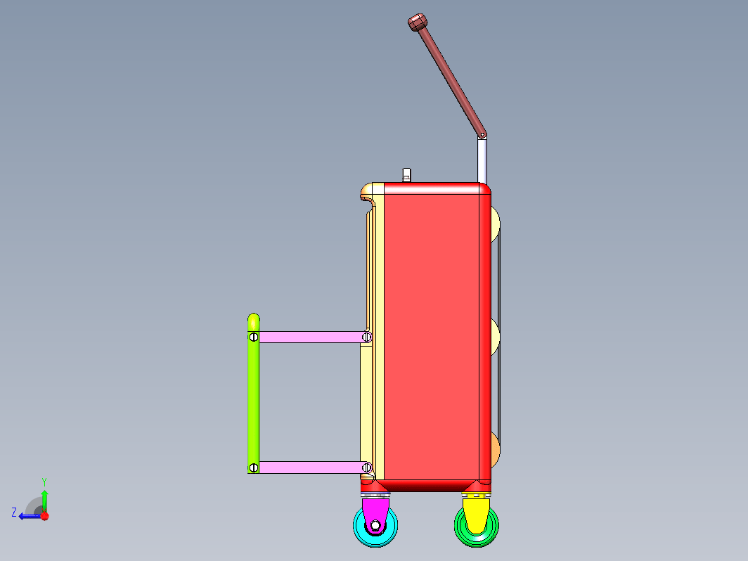 多功能行李箱三维SW2015带参+CAD+说明书