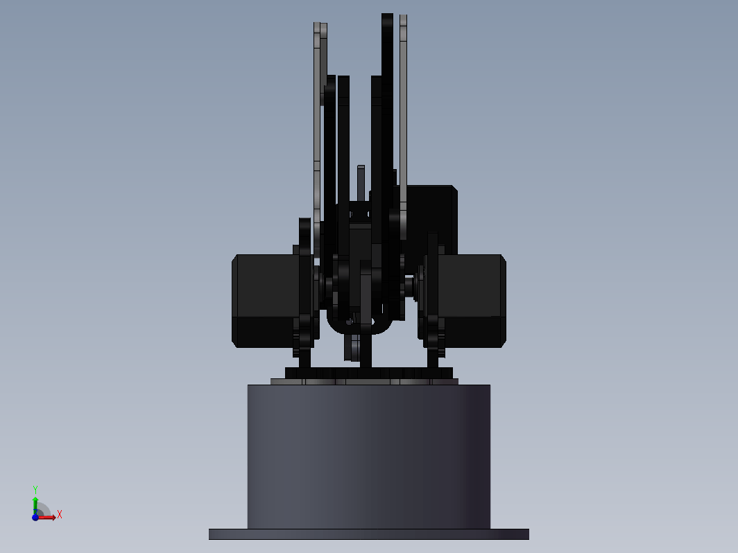 具有垂直物体拾取夹持器的 3DOF 机械臂