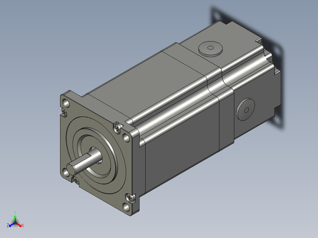 YK60HB86-05A-SC  60mm两相步进刹车电机（3D）