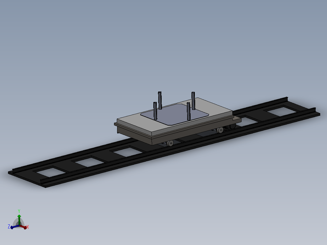 轨道运输平板车设计模型