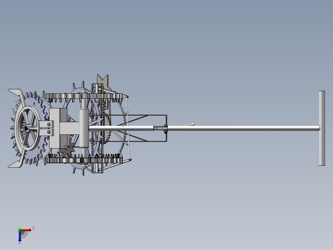 人力割麦机的设计三维SW2012带参+CAD+说明书