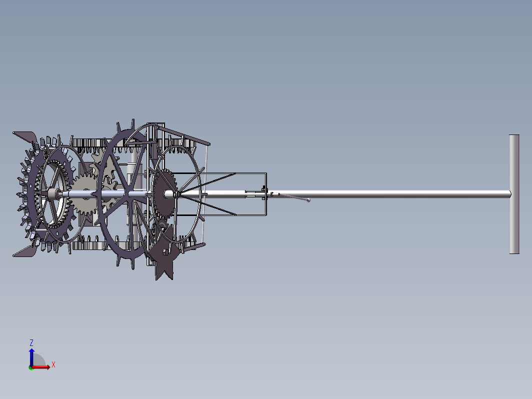 人力割麦机的设计三维SW2012带参+CAD+说明书