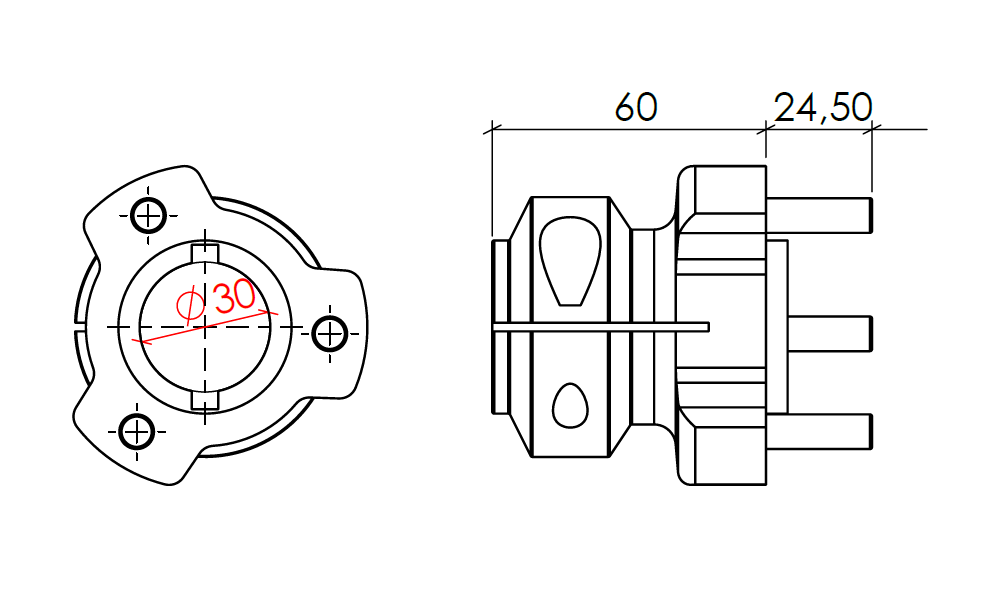 轮式卡丁车轮毂 30mm