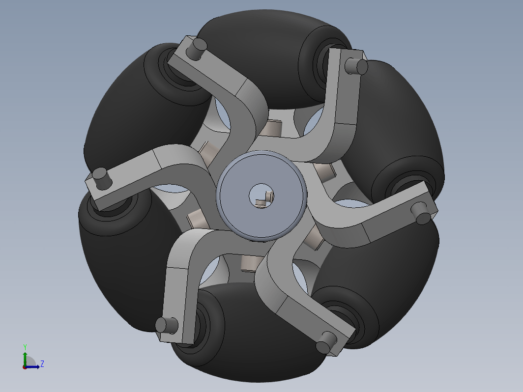 90mm6瓣麦克纳姆轮结构