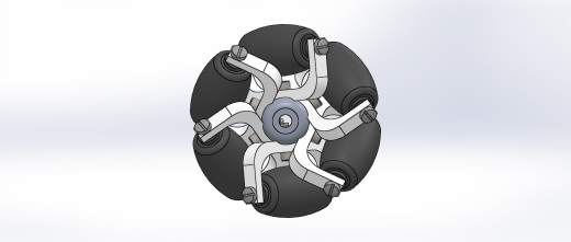 90mm6瓣麦克纳姆轮结构