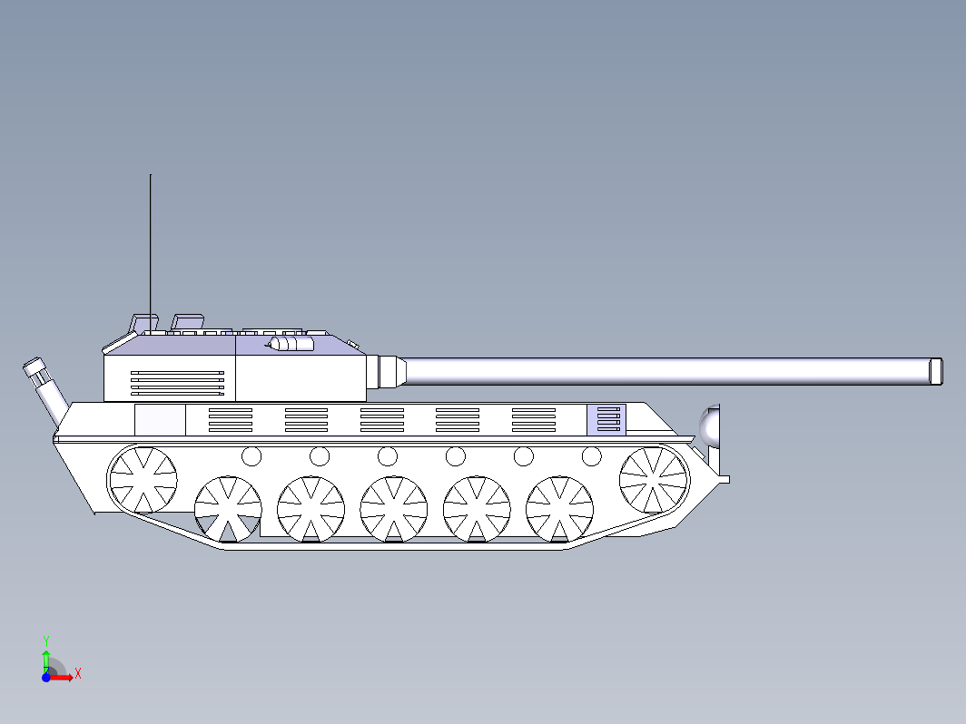 简易AMX-ELC轻型坦克模型