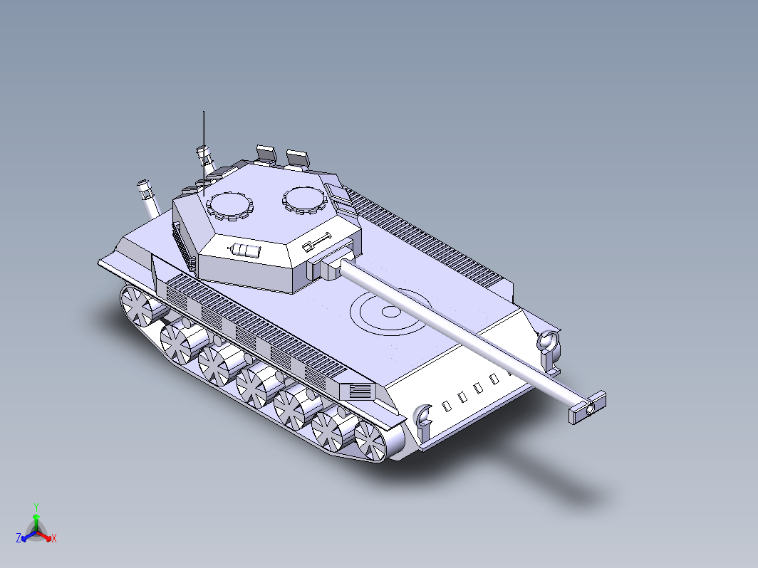 简易AMX-ELC轻型坦克模型