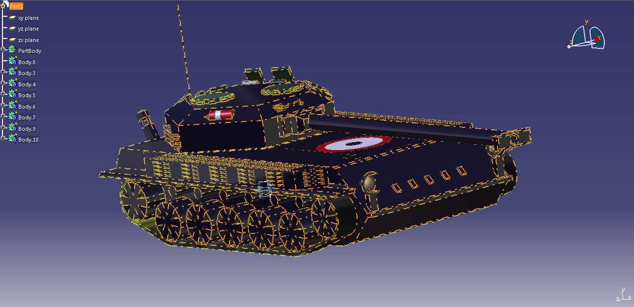简易AMX-ELC轻型坦克模型
