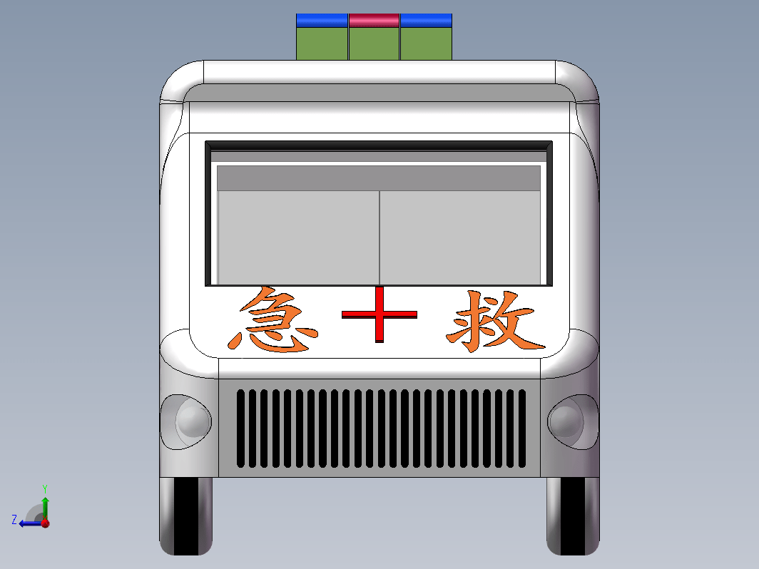 救护车模型图三维三维SW2016无参