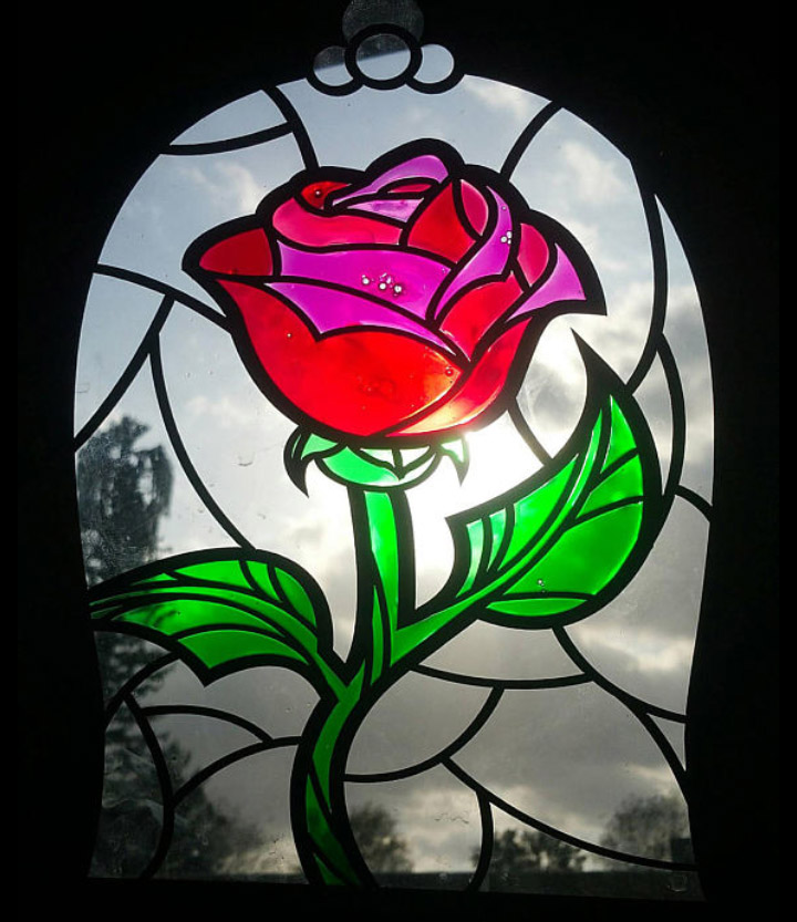 玫瑰图案床