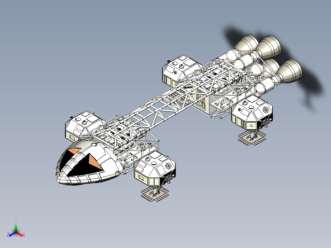 Space 1999 Eagle科幻宇宙飞船