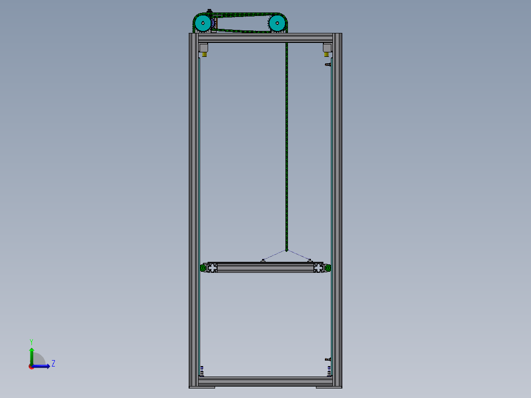 链式提升机三维SW2017带参+CAD+说明书