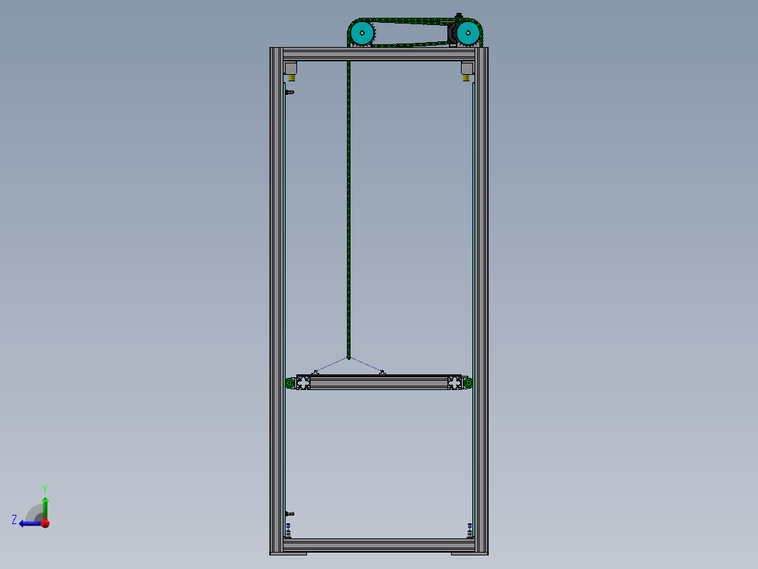 链式提升机三维SW2017带参+CAD+说明书