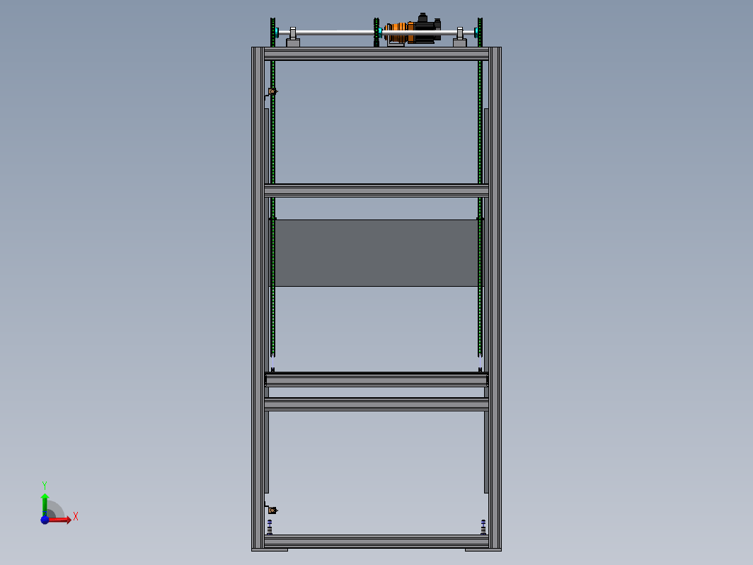 链式提升机三维SW2017带参+CAD+说明书